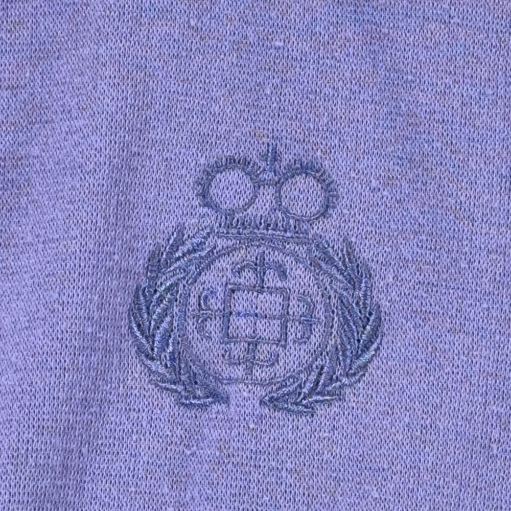 Vintage Colorblock Sweater Womens MEDIUM Green Purple Pastel Polo Sweatshirt 90s - Picture 5 of 7